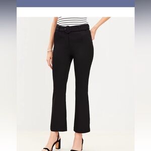 Loft Belted Sutton Kick Crop size 8 NWT